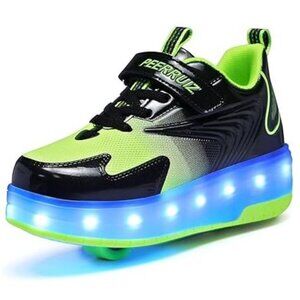 HHSTS Kids Roller Shoes with Wheels LED Light